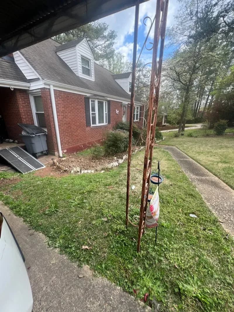 The same front lawn cleared after pickup