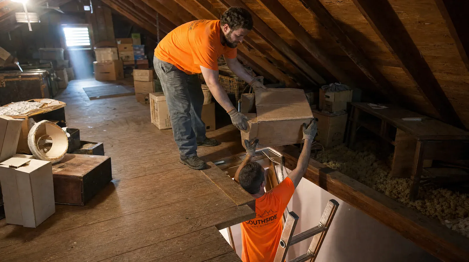 Attic cleanout by Southside Junk Removal in metro Atlanta