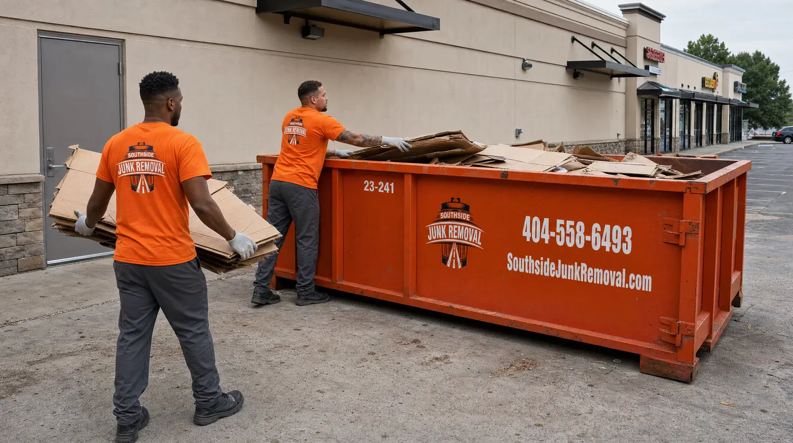 Cardboard removal by Southside Junk Removal in metro Atlanta