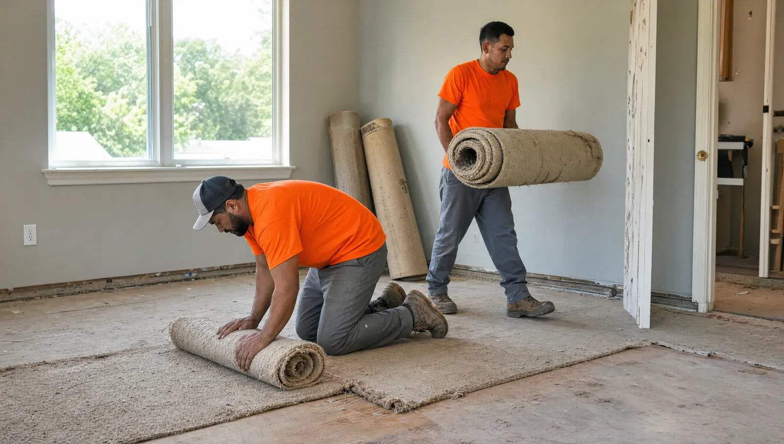 Carpet removal by Southside Junk Removal in metro Atlanta