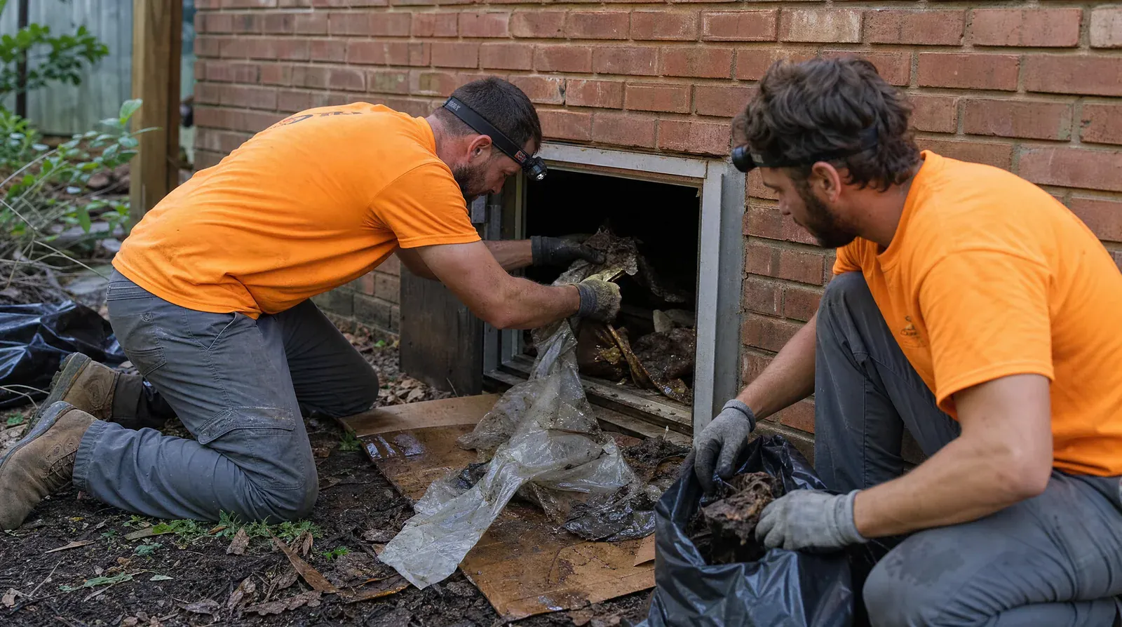 Crawl space cleanout by Southside Junk Removal in metro Atlanta