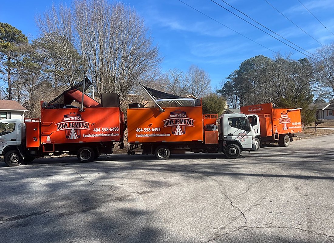Southside Junk Removal crew on a junk removal job in metro Atlanta