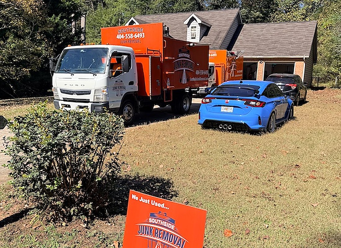 Southside Junk Removal crew on a junk removal job in metro Atlanta