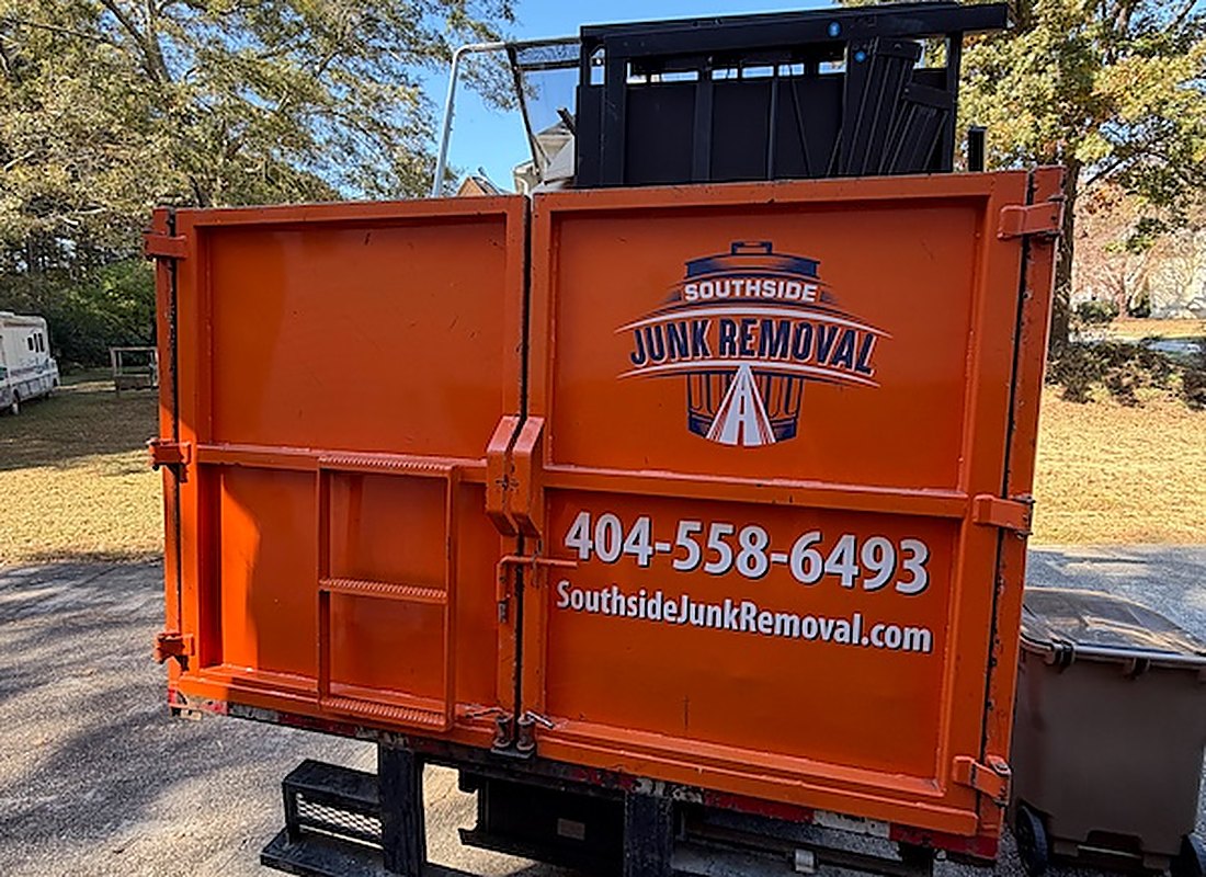 Southside Junk Removal crew on a junk removal job in metro Atlanta