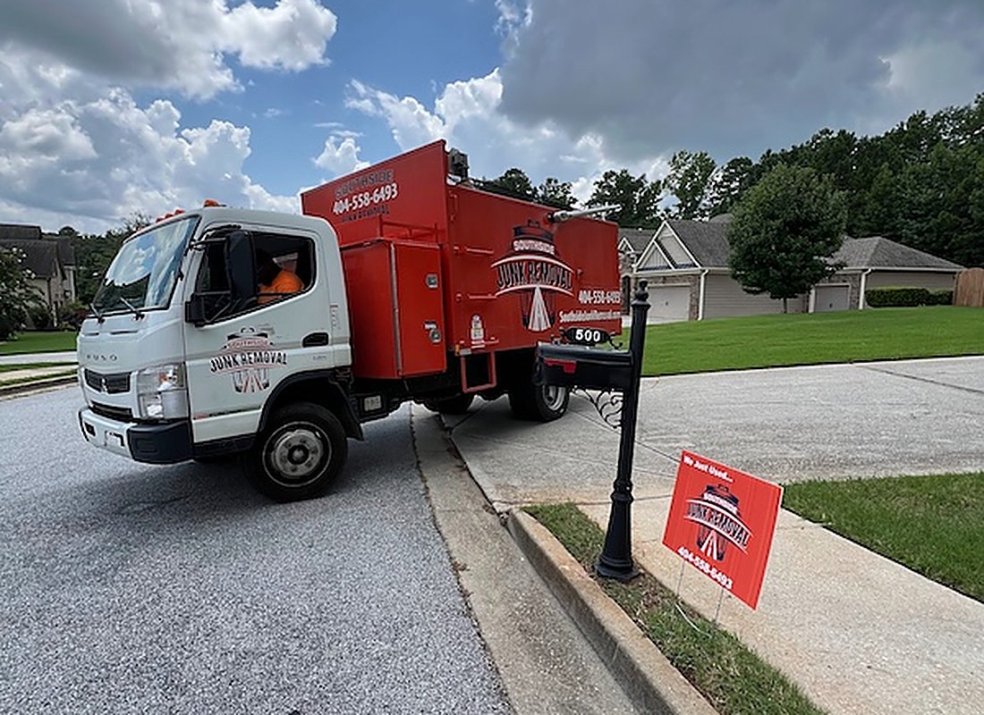 Southside Junk Removal crew on a junk removal job in metro Atlanta