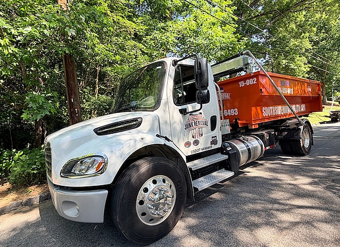 Southside Junk Removal crew on a junk removal job in metro Atlanta