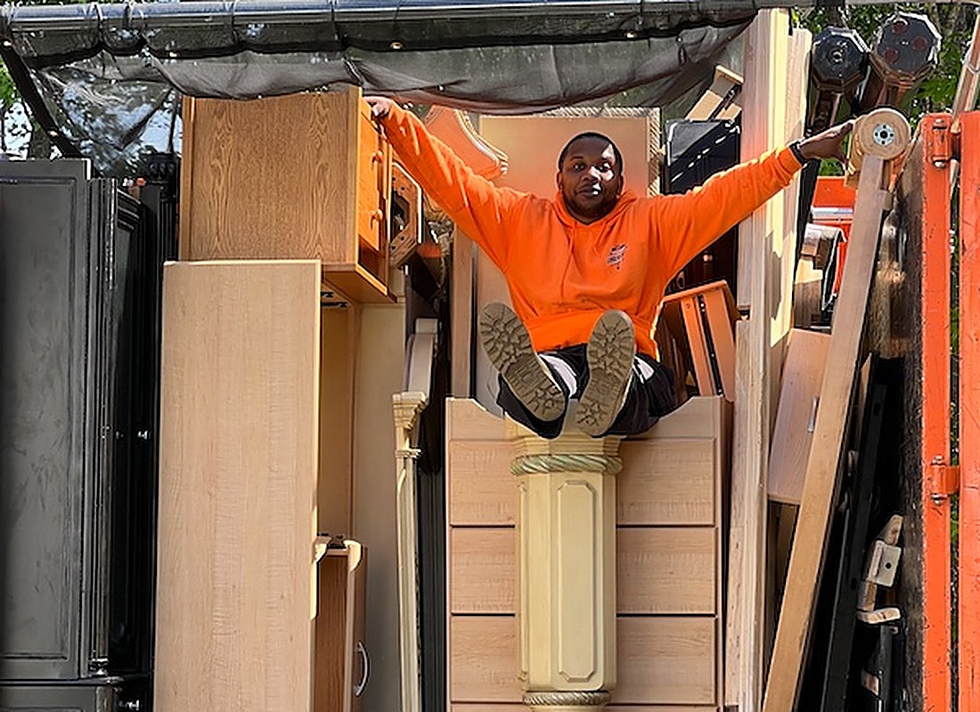 Southside Junk Removal crew on a junk removal job in metro Atlanta