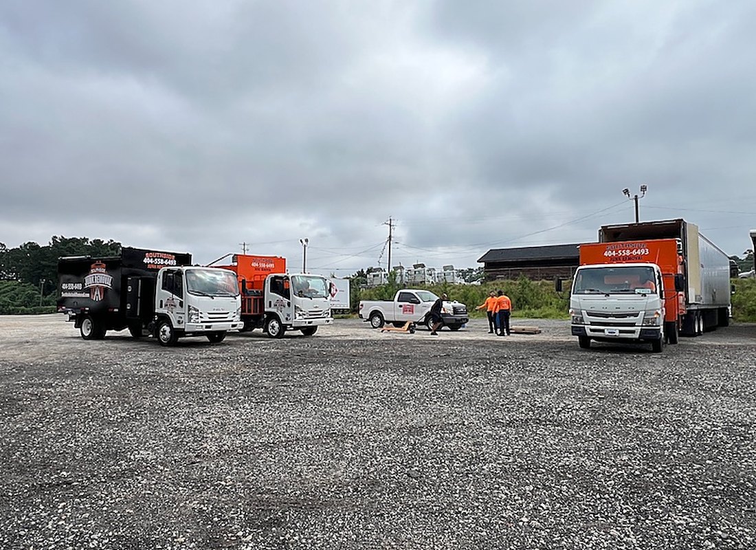 Southside Junk Removal crew on a junk removal job in metro Atlanta