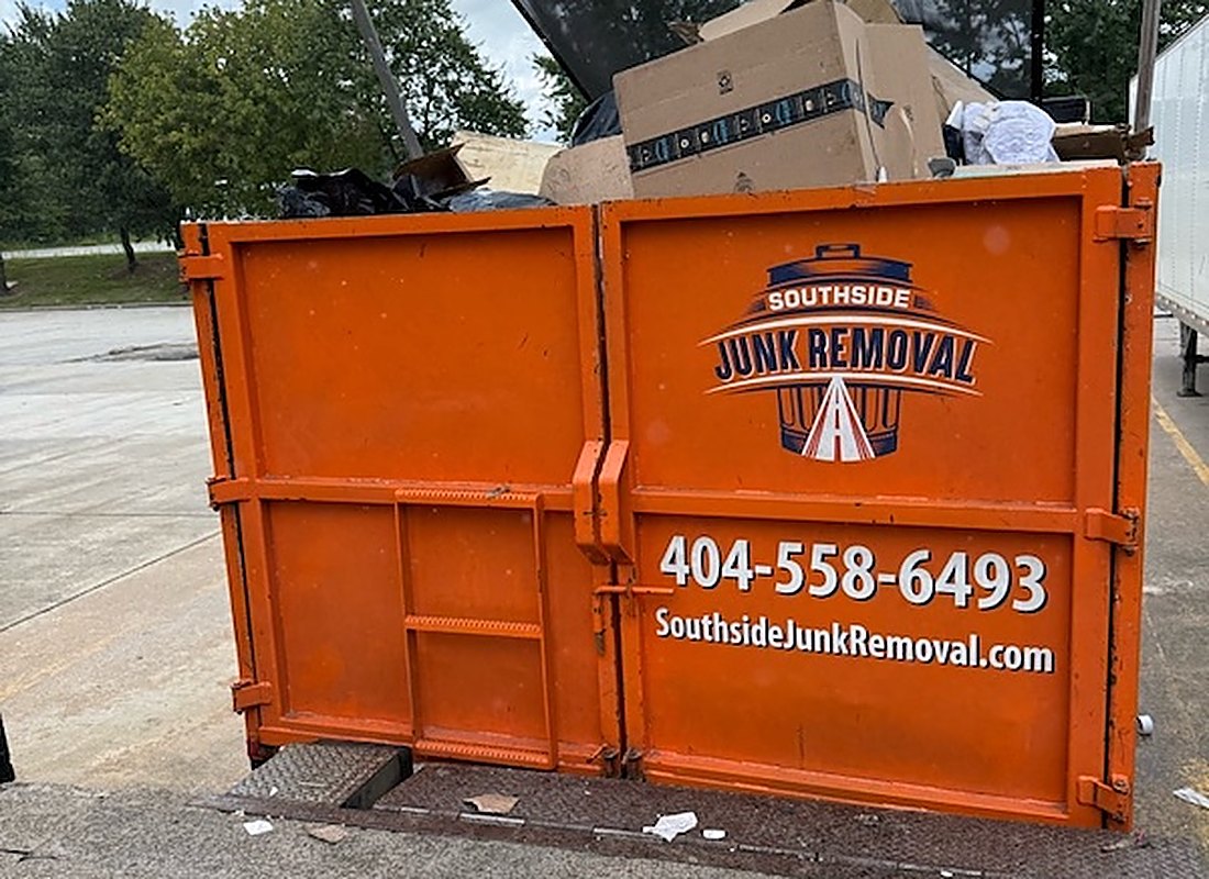 Southside Junk Removal crew on a junk removal job in metro Atlanta