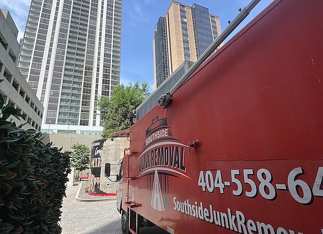 Southside Junk Removal crew on a junk removal job in metro Atlanta