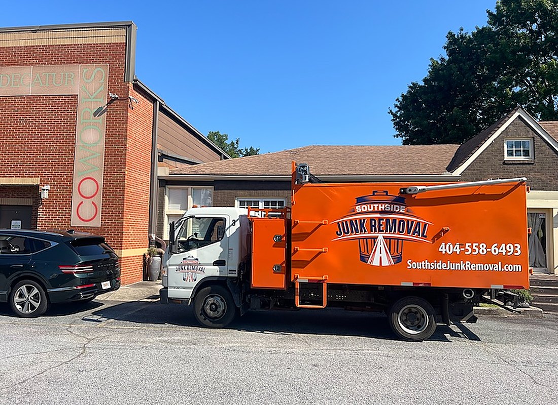 Southside Junk Removal crew on a junk removal job in metro Atlanta