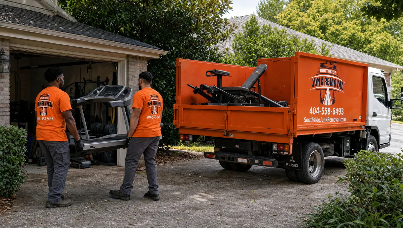 Exercise equipment removal by Southside Junk Removal in metro Atlanta