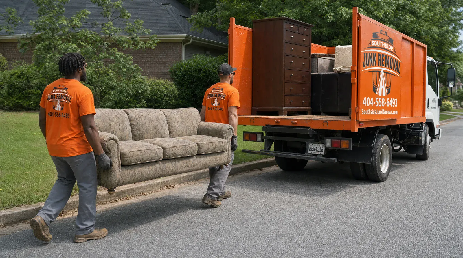 Furniture removal by Southside Junk Removal in metro Atlanta