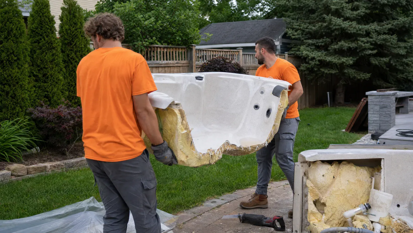 Hot tub removal by Southside Junk Removal in metro Atlanta