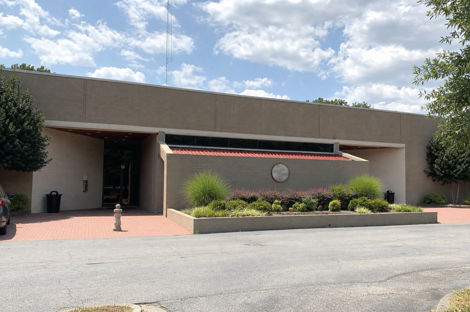 Modern brick civic building with landscaped entrance, Morrow, GA