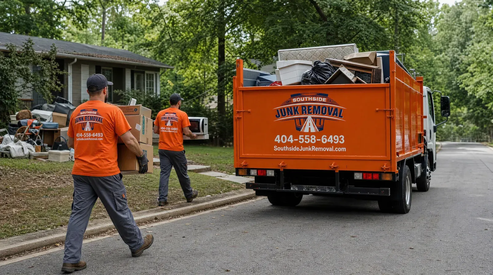 Property cleanout by Southside Junk Removal in metro Atlanta