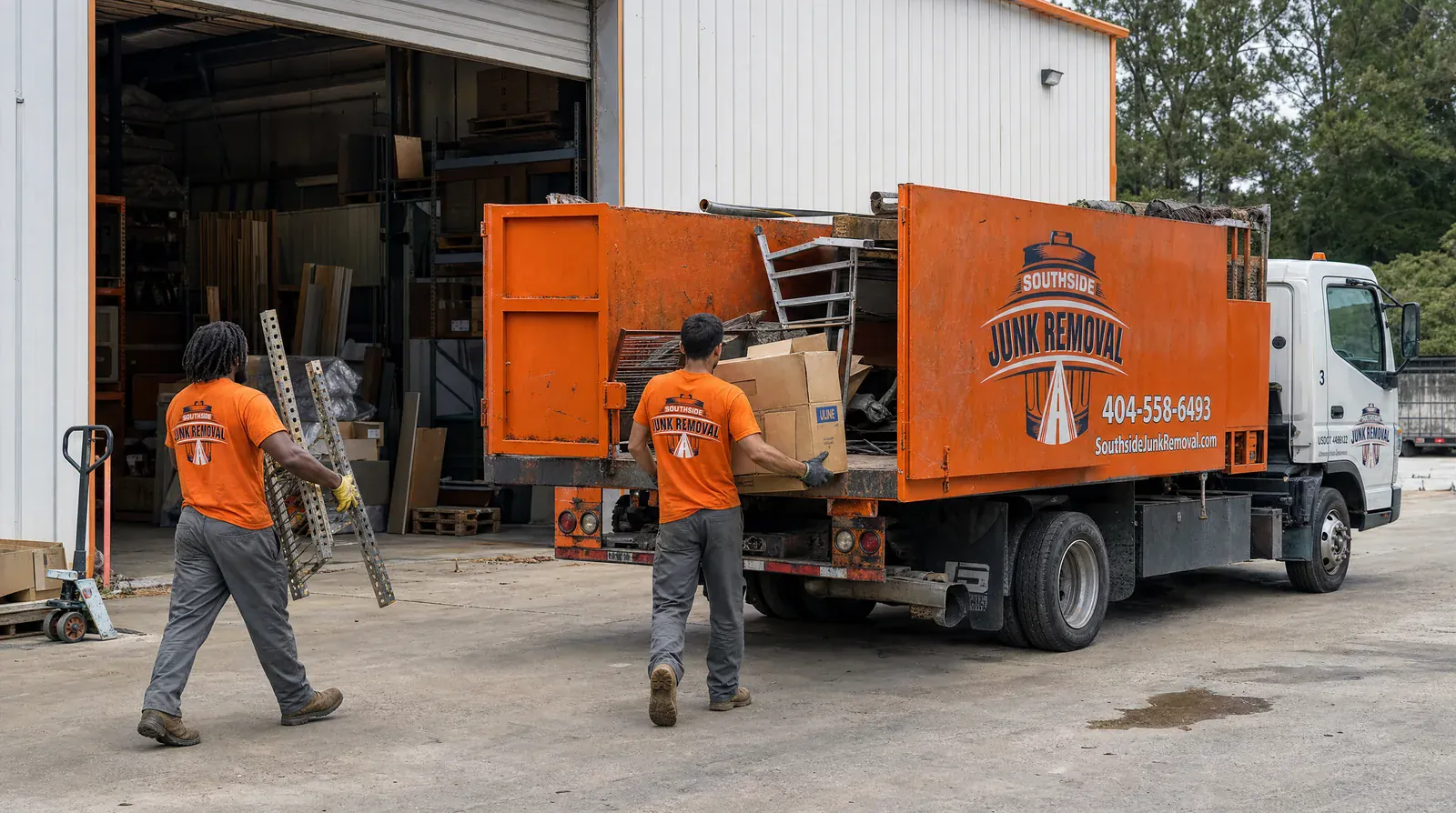 Warehouse cleanout by Southside Junk Removal in metro Atlanta
